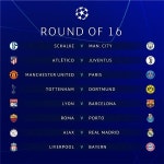 챔스 16강 조추첨 리버풀-뮌헨, 토트넘-BVB, ATM-유벤투스, 맨유-PSG, 레알-아약스