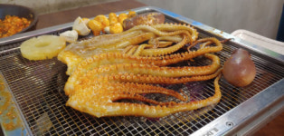 [해운대 삼바리] 숯불에 구운 산 낙지, 사는 낙이 여기 있네