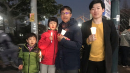“촛불 항쟁으로 대우조선 지킨다” 거제시민 5000여 명 인간 띠 잇기