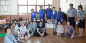 북구 구포1동 바르게살기위원회, 경로당 2곳에 성품 전달
