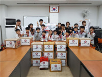 해운대구 좌2동 위너 태권스쿨, 동 행정복지센터에 라면 15상자 기탁
