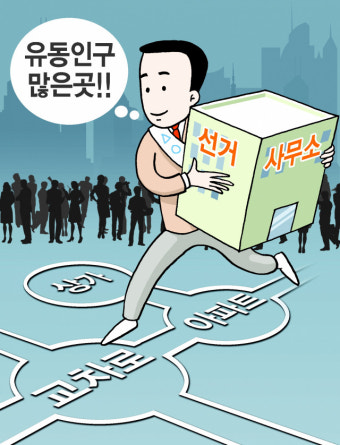 캠프 위치 보면 선거 전략 한눈에 보인다…선거사무소의 정치학