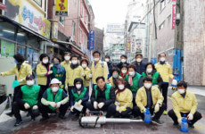 부산진구 양정1동 자율방역단, 코로나19 방역실시