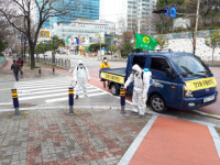 해운대구 좌2동 자율방역단, 코로나19 심각단계 대응 방역활동 실시