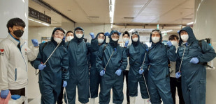 사직1동, 코로나19 확산 방지를 위한 대선주조 지원으로 방역실시