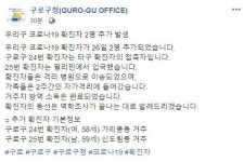 [속보] 구로구 코로나19 확진자 2명 추가… 가리봉동·신도림동 거주 50대