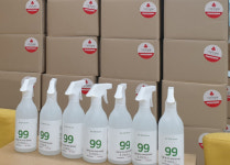 신평1동 소재 기업, 코로나19 극복을 위한 소독제 지원