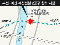 [단독] ‘지반 침하’ 부전~마산 복선전철, 노선 변경 불가피
