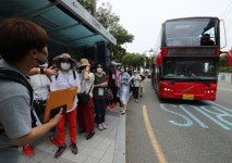 [포토뉴스] 부산 시티투어 버스 무료 탑승