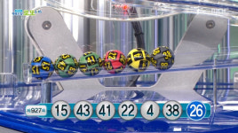 927회 로또 1등 번호 4,15,22,38,41,43…당첨자 6명 37억씩