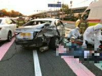 사거리서 신호위반 좌회전하다 5중 충돌… 4명 경상
