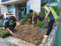 사직1동 새마을부녀회, 행정복지센터 앞 화단 정비 봉사활동