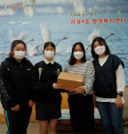 사하중학교 행복나눔봉사단 손소독제 전달
