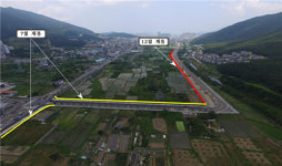 거제 상동 용산마을 교차로 진입도로 확장공사 부분개통