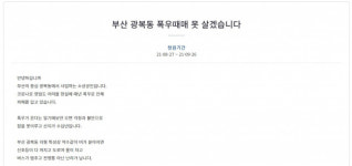 몇십년째 비만 오면 난리 부산 광복동 상인 분노의 靑 청원