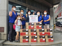 한국자유총연맹 부산북구지회 만덕1동 분회, 만덕1동에 성품 기탁