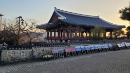 ‘지붕 균열’ 진주성 촉석루, 보수공사 마무리 ‘재개방’