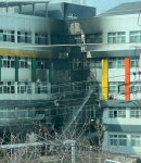 통영 제석초등 화재 진화 완료 단계…3명 연기 흡입(종합)