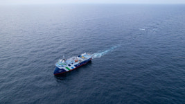 ‘바다 위 최첨단 연구소’ 탐해3호 출항…전 세계 해저자원 개발 투입