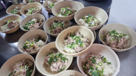 한국프랜차이즈산업협회 부산울산경남지회 삼계탕 나눔데이 봉사활동