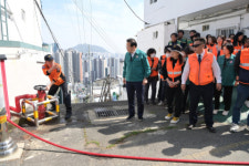 부산진소방서 수정119안전센터, 산림인접마을 비상소화장치 훈련