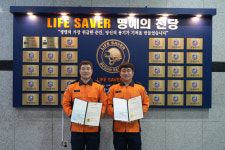 [인터뷰]부산소방 1호 라이프세이버 허정필 소방위·이상환 소방장 “생각 못한 영예… 동료들 헌신과 시민 협력 덕분”