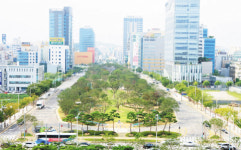 시청앞 ‘시민들 휴식공간’