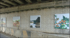 구미시 광평동 다리밑에 초대형 야외 갤러리 탄생