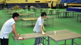 [포토뉴스]7·28 보궐선거 앞두고 치악체육관 개표시설 설치