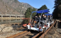 [포토]레일바이크로 즐기는 경춘선 옛길