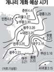 개나리, 강릉은 3월말 춘천은 4월초…개화 평년보다 빠를 듯