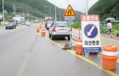 [태백]`찔끔 예산 국도 확·포장 4년째 미완성
