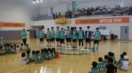 [포토뉴스]원주 동부 KBL 최초 5~7세 유아 대상 농구 클리닉