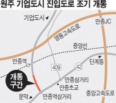 [원주]기업도시 진입로 임시개통