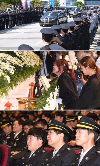 [강릉 순직 소방관 합동 영결식]“아들아, 화마 없는 곳에서 편히 잠들렴”