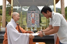 춘천 대일광업 영월 망경산사에 옥불상 기증