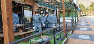 [포토뉴스]쌍용동우회원들 방역 활동