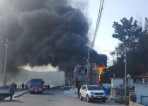 [포토뉴스]삼척 궁촌해변 건축공사장 화재