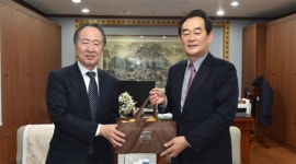 도미타 고지 주한일본대사 강원일보사 방문