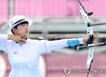 [올림픽]안산, 양궁 첫 3관왕까지 1승 남았다…역전의 '6연속 10점'
