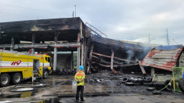 원주 지정면 타이어 정비업체 화재 진화 완료