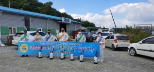 [포토뉴스]바르게살기 강원도협의회 원주 소초면 일대 방역활동