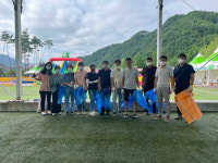 [포토뉴스]평창대화면사무소 직원, 평창더위사냥축제장 환경정비 자원봉사