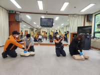 [포토뉴스]속초시 조양동행정복지센터 합동소방훈련