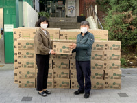 [포토뉴스]태성유통, 원주 취약계층에 식료품 후원