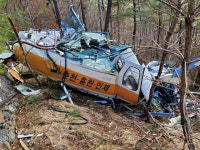 ‘춘천권 순찰’ 한다던 민간 헬기,  영월서 화물 나르다 추락…왜?