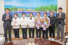 [포토뉴스]고성군청 사격실업팀 격려