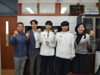 [포토뉴스]정선교육장, 전국소년체전 선수단 격려