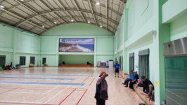 [태풍 카눈 한반도 상륙] 체육관 대피한 가족… 맨홀 역류로 잠긴 시장