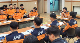 영월소방서, 팔괴농공단지 화장품 원료 공장 화재 검토 회의 개최
